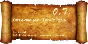 Ostermayer Tanázia névjegykártya